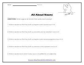 Basic Nouns Worksheet