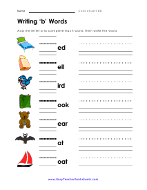 Words beginning with B - ESL worksheet by cunliffe