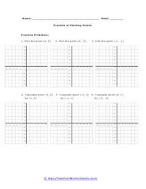 Coordinate Plane Worksheets